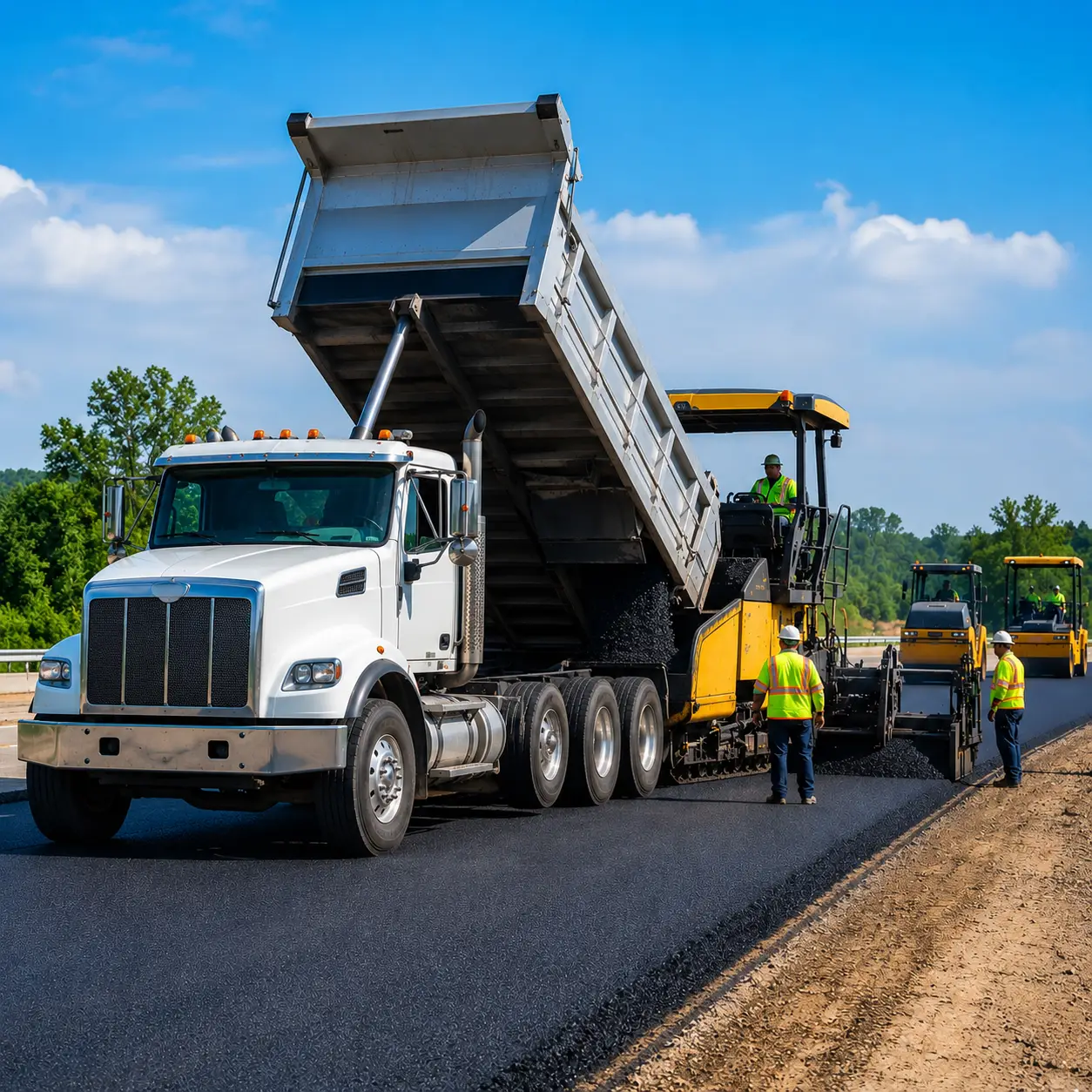 Highway & Asphalt Paving Support When paving crews need steady material flow, timing matters. Gateway Trucking provides dispatch coordination for asphalt trucking and highway paving projects, helping keep dump trucks moving, pavers fed, and production running smoothly from start to finish.
